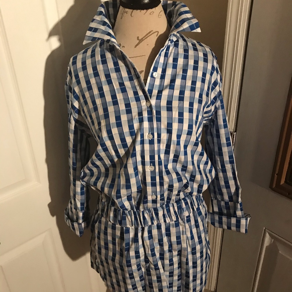 New Blue & White Romper By Alexis